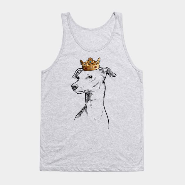 Italian Greyhound Dog King Queen Wearing Crown Tank Top by millersye